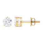 Solitaire Cubic Zirconia Stud Earrings in Prong Setting Zircon - ( AAAA ) - Quality - Rosec Jewels