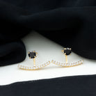 1.50 CT Classic Black and White Diamond Jacket Earrings Black Diamond - ( AAA ) - Quality - Rosec Jewels