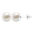 Elegant Freshwater Pearl Solitaire Stud Earrings Freshwater Pearl - ( AAA ) - Quality - Rosec Jewels