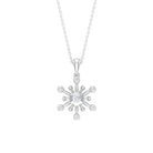 1/4 CT Snowflake Pendant for Women with Diamonds Diamond - ( HI-SI ) - Color and Clarity - Rosec Jewels