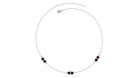 Simple Garnet Station Chain Necklace Garnet - ( AAA ) - Quality - Rosec Jewels