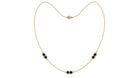 Simple Garnet Station Chain Necklace Garnet - ( AAA ) - Quality - Rosec Jewels