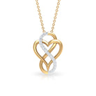 Diamond Infinity Heart Necklace for Women Diamond - ( HI-SI ) - Color and Clarity - Rosec Jewels