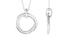 1/4 CT Modern Eternity Pendant Necklace with Diamond Diamond - ( HI-SI ) - Color and Clarity - Rosec Jewels