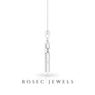 0.5 CT Certified Zircon Minimal Cross Pendant Necklace Zircon - ( AAAA ) - Quality - Rosec Jewels