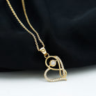 Cubic Zirconia Interlock Heart Infinity Pendant Zircon - ( AAAA ) - Quality - Rosec Jewels