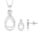 Round Moissanite Infinity Jewellery Set Moissanite - ( D-VS1 ) - Color and Clarity - Rosec Jewels