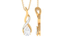 1 CT Pear Cut Cubic Zirconia Infinity Pendant Necklace in Prong Setting Zircon - ( AAAA ) - Quality - Rosec Jewels