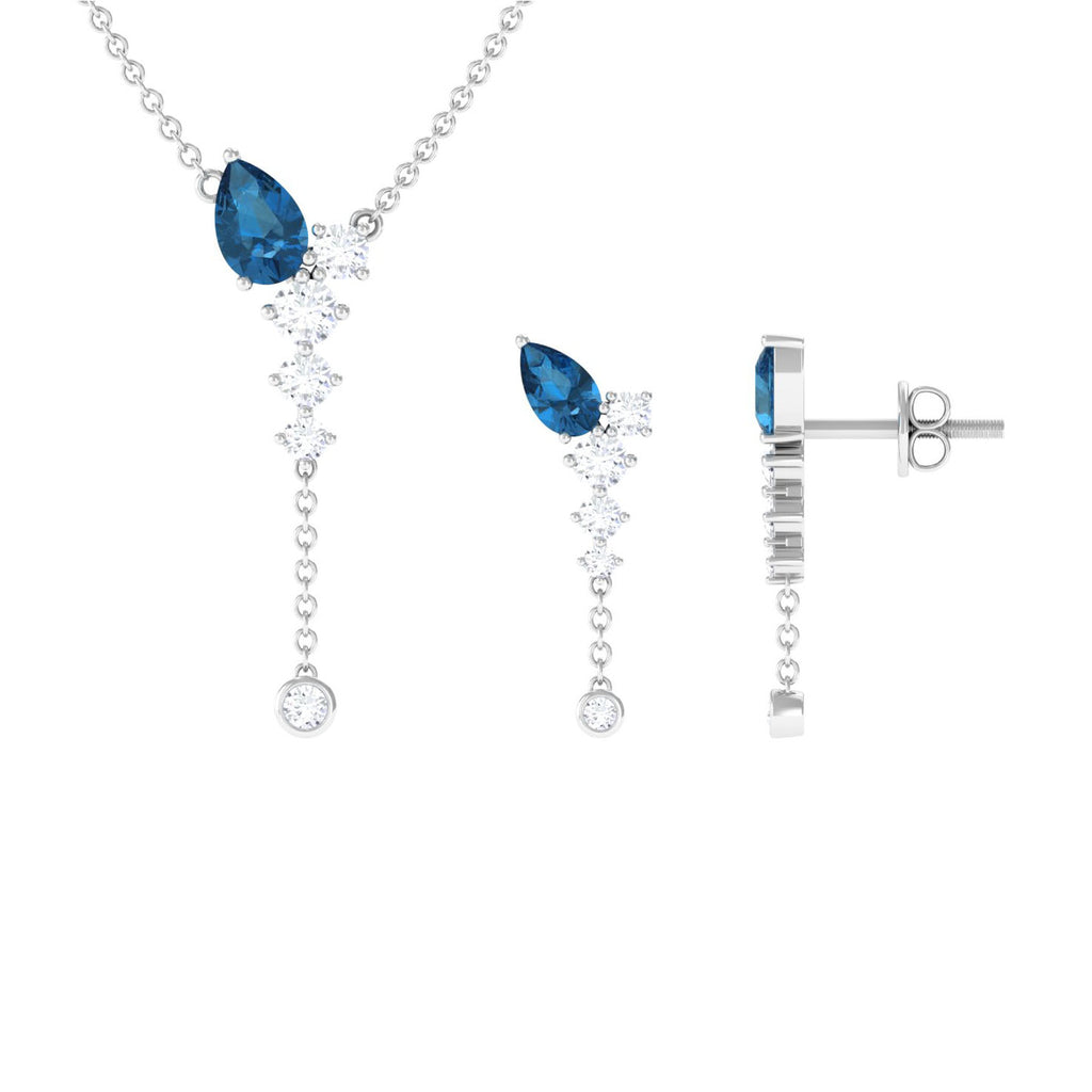 Shop Natural London Blue Topaz Necklaces Online For Sale