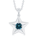 1/4 CT London Blue Topaz and Gold Star Pendant for Women London Blue Topaz - ( AAA ) - Quality - Rosec Jewels