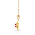 1/4 CT Elegant Ruby and Gold Star Pendant for Women Ruby - ( AAA ) - Quality - Rosec Jewels