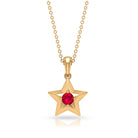 1/4 CT Elegant Ruby and Gold Star Pendant for Women Ruby - ( AAA ) - Quality - Rosec Jewels