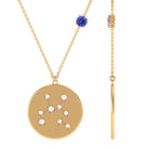 Tanzanite and Diamond Sagittarius Constellation Disc Pendant Tanzanite - ( AAA ) - Quality - Rosec Jewels