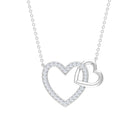 1/4 CT Interlocking Heart Diamond Pendant in Gold Diamond - ( HI-SI ) - Color and Clarity - Rosec Jewels