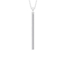 1/4 CT Diamond Vertical Bar Drop Pendant Diamond - ( HI-SI ) - Color and Clarity - Rosec Jewels