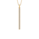 1/4 CT Diamond Vertical Bar Drop Pendant Diamond - ( HI-SI ) - Color and Clarity - Rosec Jewels