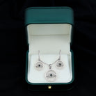 2 CT Black Onyx Evil Eye Jewelry Set with Moissanite Eternity Black Onyx - ( AAA ) - Quality - Rosec Jewels