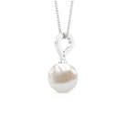 Bead Set Round Freshwater Pearl Solitaire Pendant Freshwater Pearl - ( AAA ) - Quality - Rosec Jewels