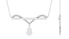 Real Diamond Bar Drop Designer Necklace Diamond - ( HI-SI ) - Color and Clarity - Rosec Jewels