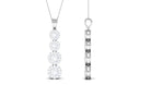 Certified Moissanite Minimal Halo Dangle Pendant Moissanite - ( D-VS1 ) - Color and Clarity - Rosec Jewels