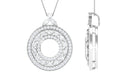 3/4 CT Certified Moissanite Vintage Pendant Necklace Moissanite - ( D-VS1 ) - Color and Clarity - Rosec Jewels