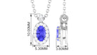 Oval Shape Tanzanite Diamond Halo Pendant Necklace Tanzanite - ( AAA ) - Quality - Rosec Jewels