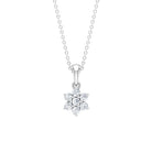 Beautiful Diamond Floral Pendant Necklace for women Diamond - ( HI-SI ) - Color and Clarity - Rosec Jewels