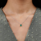 3/4 CT Lab Created Emerald Teardrop Pendant in Gold Lab Created Emerald - ( AAAA ) - Quality - Rosec Jewels