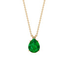 3/4 CT Lab Created Emerald Teardrop Pendant in Gold Lab Created Emerald - ( AAAA ) - Quality - Rosec Jewels