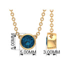 0.5 CT London Blue Topaz Solitaire Necklace in Bezel Setting London Blue Topaz - ( AAA ) - Quality - Rosec Jewels