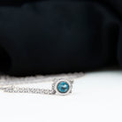 0.5 CT London Blue Topaz Solitaire Necklace in Bezel Setting London Blue Topaz - ( AAA ) - Quality - Rosec Jewels