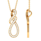 1/2 CT Diamond Infinity Dangle Pendant Necklace in Gold Diamond - ( HI-SI ) - Color and Clarity - Rosec Jewels