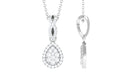 1/2 CT Diamond Infinity Teardrop Pendant Necklace in Gold Diamond - ( HI-SI ) - Color and Clarity - Rosec Jewels