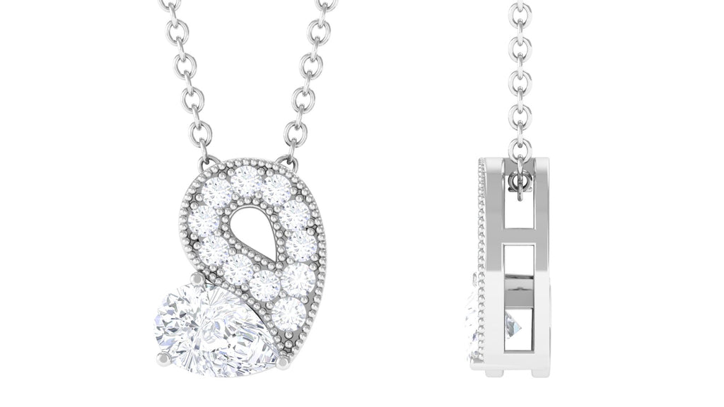 18ct White Gold Lab Grown Diamond Necklace 16