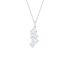 1/2 CT Prong Set Natural Diamond Cluster Pendant Diamond - ( HI-SI ) - Color and Clarity - Rosec Jewels