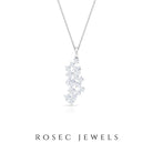 1/2 CT Prong Set Natural Diamond Cluster Pendant Diamond - ( HI-SI ) - Color and Clarity - Rosec Jewels