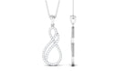 Minimal Diamond Infinity Pendant in Pave Setting Diamond - ( HI-SI ) - Color and Clarity - Rosec Jewels