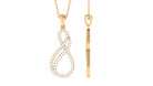 Minimal Diamond Infinity Pendant in Pave Setting Diamond - ( HI-SI ) - Color and Clarity - Rosec Jewels