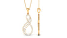 Minimal Diamond Infinity Pendant in Pave Setting Diamond - ( HI-SI ) - Color and Clarity - Rosec Jewels