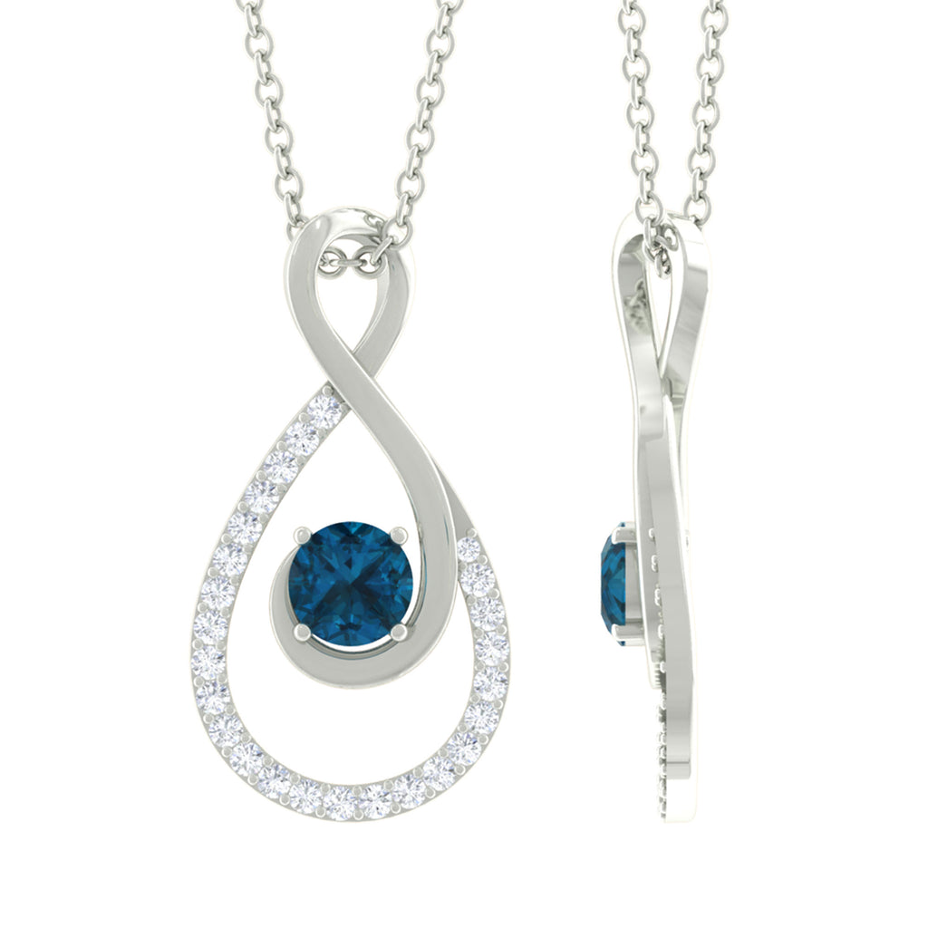 Shop Natural London Blue Topaz Necklaces Online For Sale