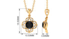 Antique Style Natural Black Spinel Bridal Pendant with Diamond Black Spinel - ( AAA ) - Quality - Rosec Jewels