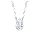 1/4 CT Pear Shape Diamond Solitaire Necklace Diamond - ( HI-SI ) - Color and Clarity - Rosec Jewels