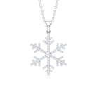 Genuine Diamond Beautiful Snowflake Pendant in Gold Diamond - ( HI-SI ) - Color and Clarity - Rosec Jewels