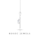 Initial A Pendant Necklace with Cubic Zirconia Zircon - ( AAAA ) - Quality - Rosec Jewels