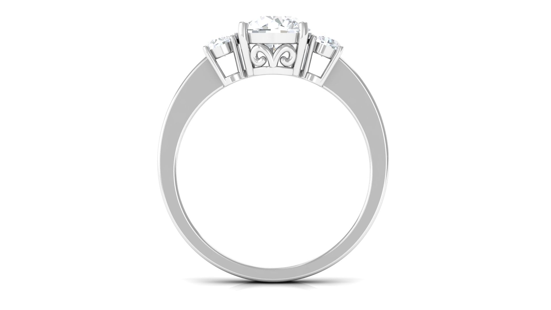 1.50 CT Simple Moissanite Round Cut Solitaire Ring Moissanite - ( D-VS1 ) - Color and Clarity - Rosec Jewels