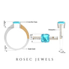 2.25 CT Swiss Blue Topaz Solitaire and Diamond Engagement Ring Swiss Blue Topaz - ( AAA ) - Quality - Rosec Jewels