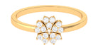 1/2 CT Gold and Diamond Floral Promise Ring Diamond - ( HI-SI ) - Color and Clarity - Rosec Jewels