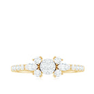 3/4 CT Real Diamond Antique Promise Ring in Gold Diamond - ( HI-SI ) - Color and Clarity - Rosec Jewels