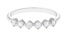 Hexagon Cut Diamond Stackable Ring for women Diamond - ( HI-SI ) - Color and Clarity - Rosec Jewels