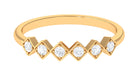 Hexagon Cut Diamond Stackable Ring for women Diamond - ( HI-SI ) - Color and Clarity - Rosec Jewels